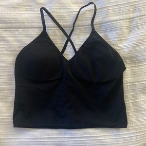 Black tank top/sports bra from Girls Who Lift